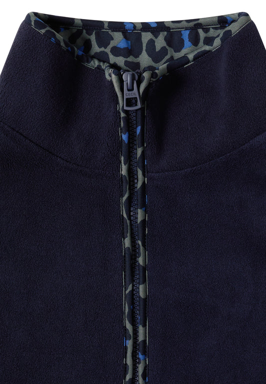 Fleece-Pullover mit Leo-Details urban dark blue Bild 2
