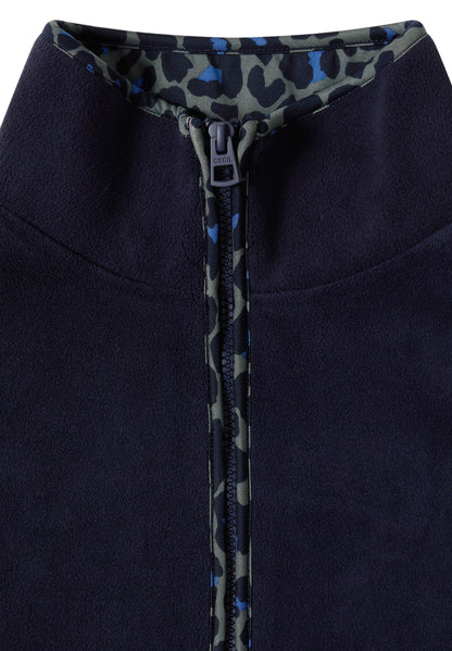 Fleece-Pullover mit Leo-Details urban dark blue Bild 2