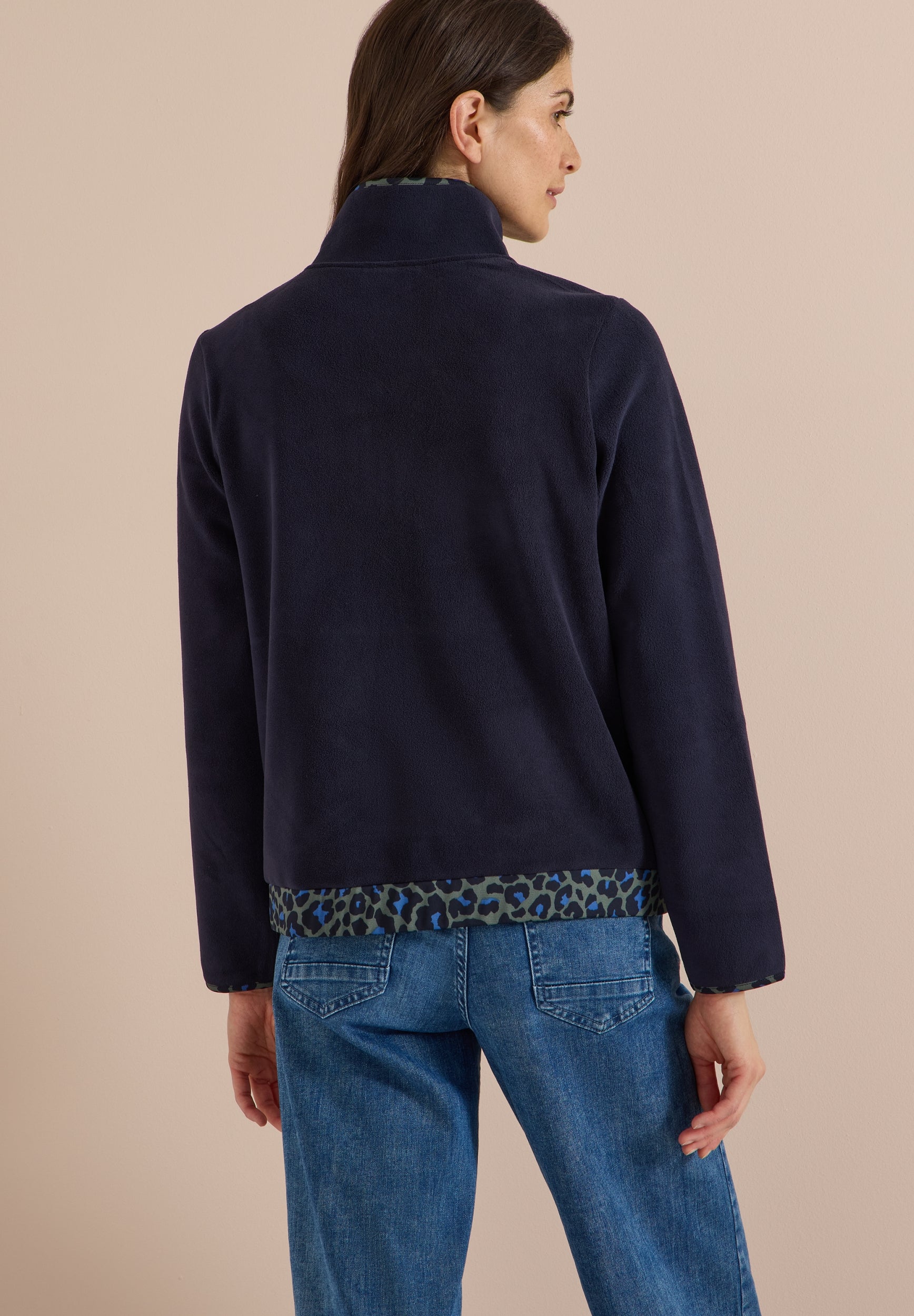 Fleece-Pullover mit Leo-Details urban dark blue Bild 4