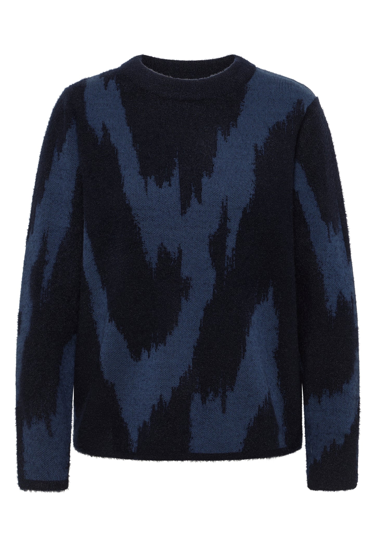 Gemusterter Pullover urban dark blue Bild 1