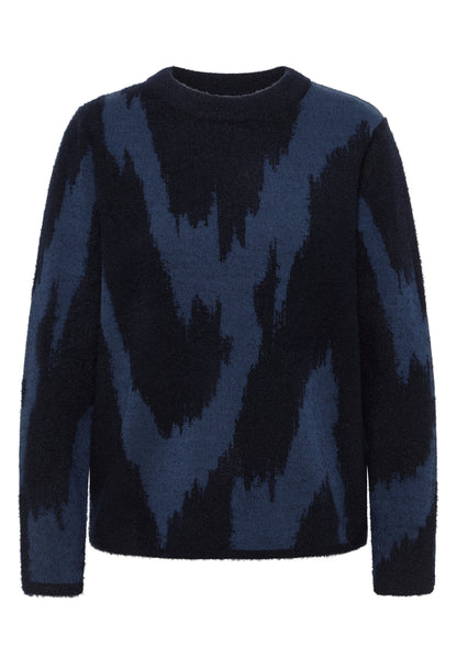 Gemusterter Pullover urban dark blue Bild 1