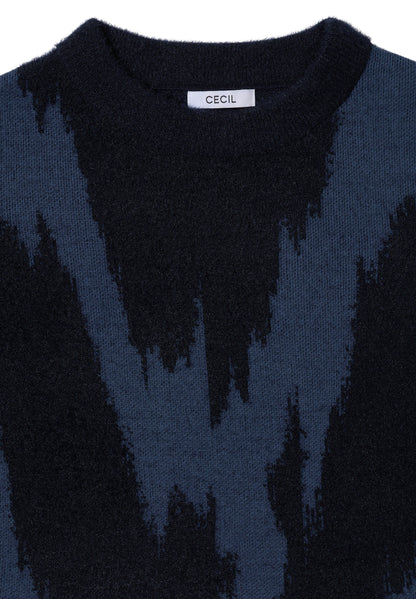 Gemusterter Pullover urban dark blue Bild 2