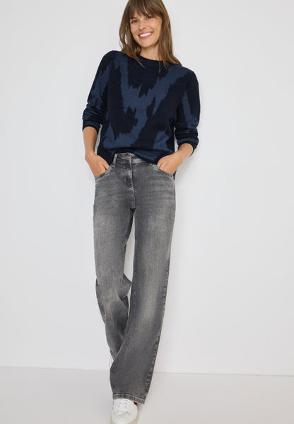 Gemusterter Pullover urban dark blue Bild 5