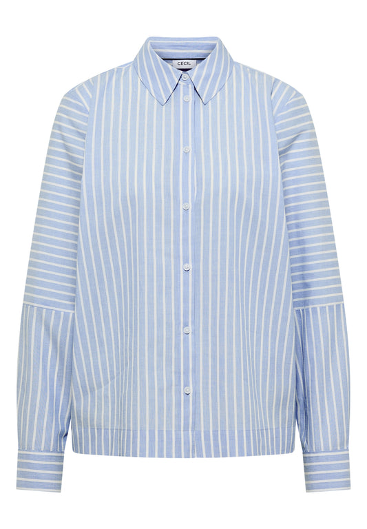 Gestrefte Hemdbluse blouse blue Bild 1