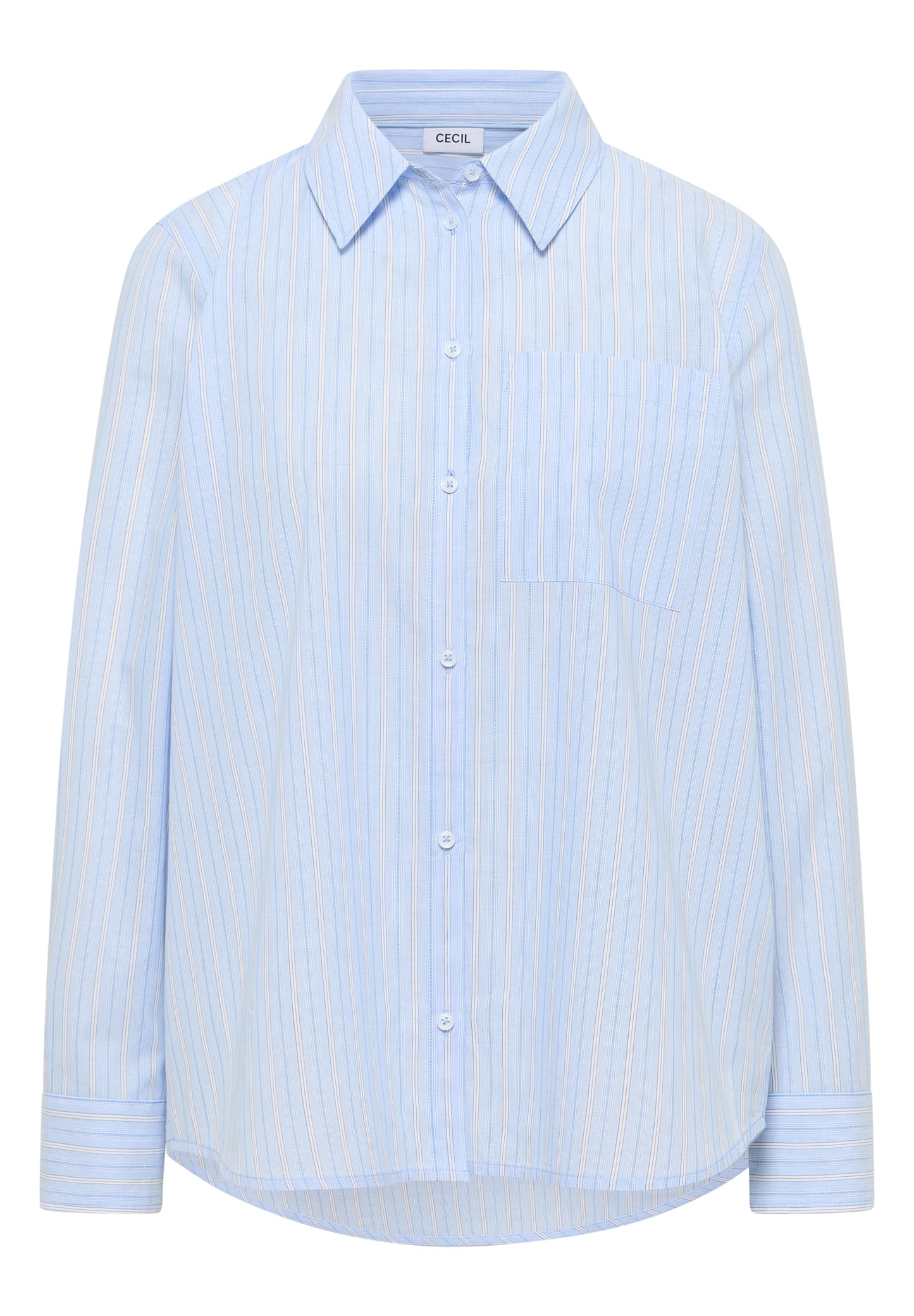 Gestreifte Hemdbluse light sky blue Bild 1