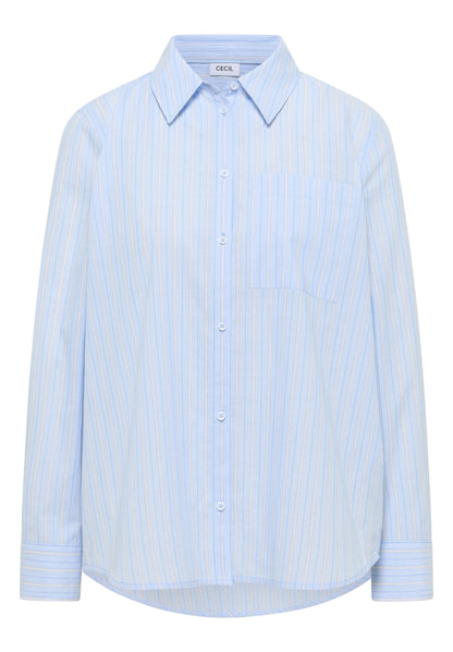 Gestreifte Hemdbluse light sky blue Bild 1