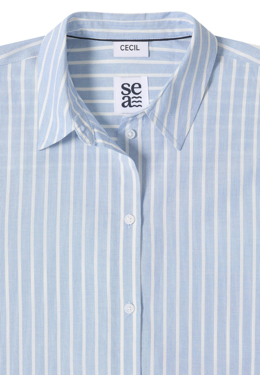 Gestreifte Hemdbluse blouse blue Bild 2