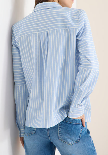 Gestreifte Hemdbluse blouse blue Bild 4