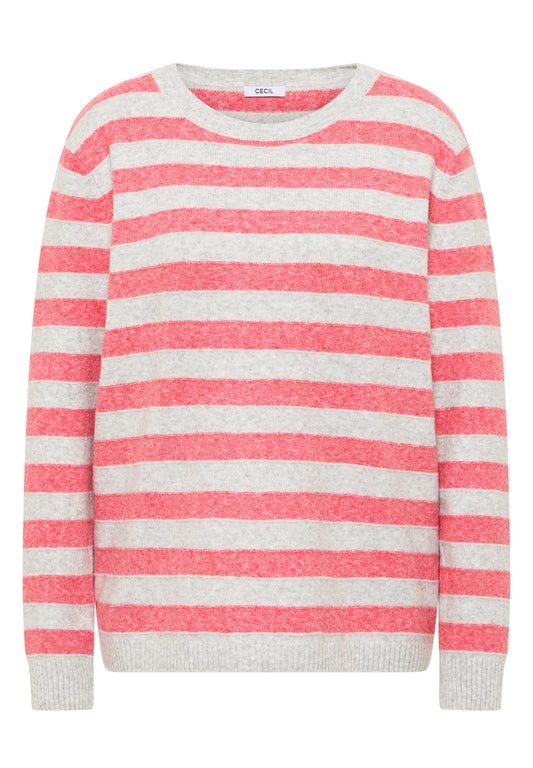 Gestreifter Melange Pullover pumkin orange Bild 1