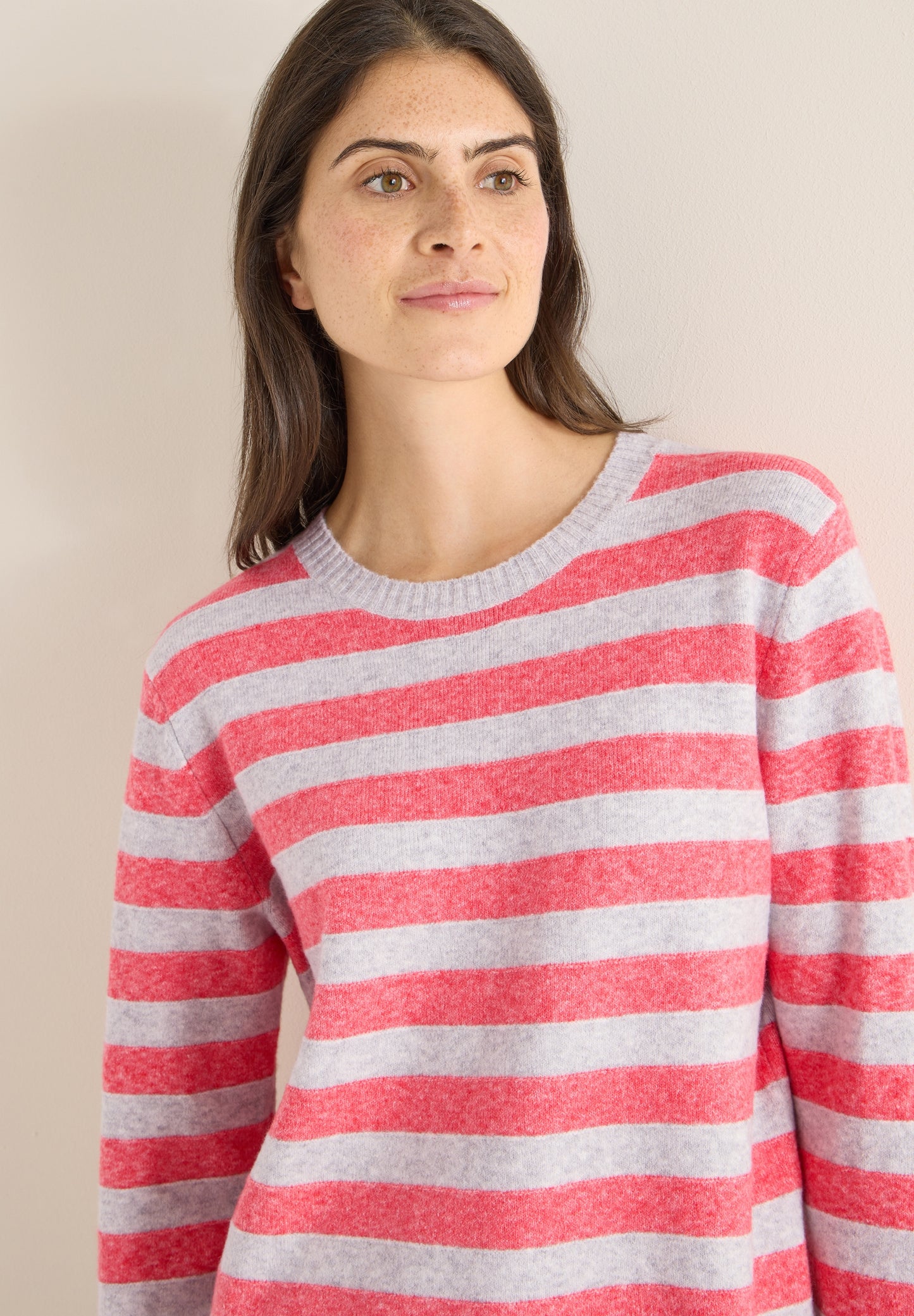 Gestreifter Melange Pullover pumkin orange Bild 3