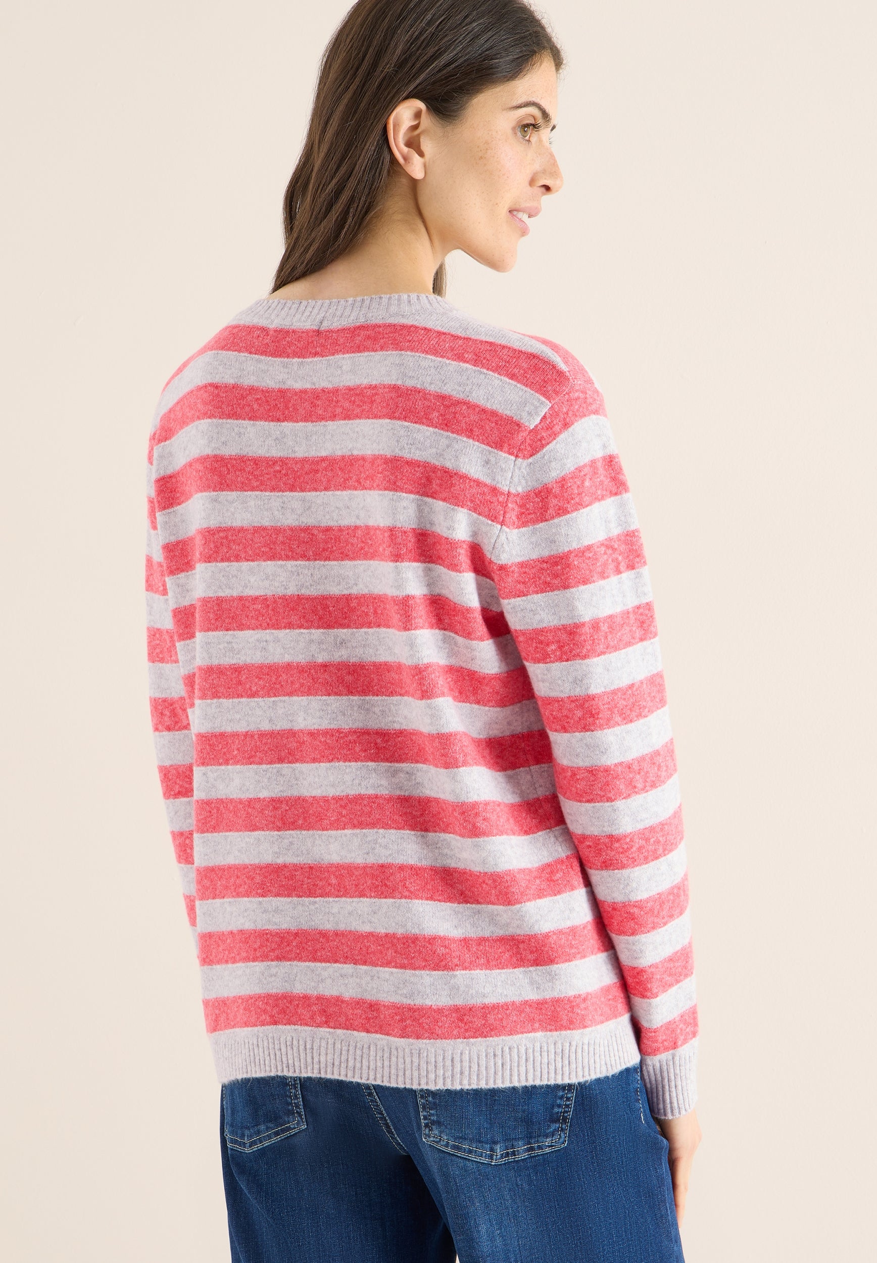 Gestreifter Melange Pullover pumkin orange Bild 4