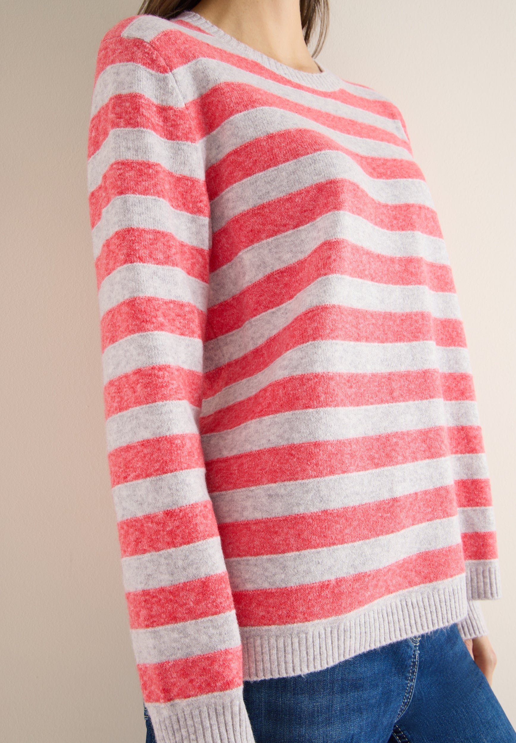 Gestreifter Melange Pullover pumkin orange Bild 6