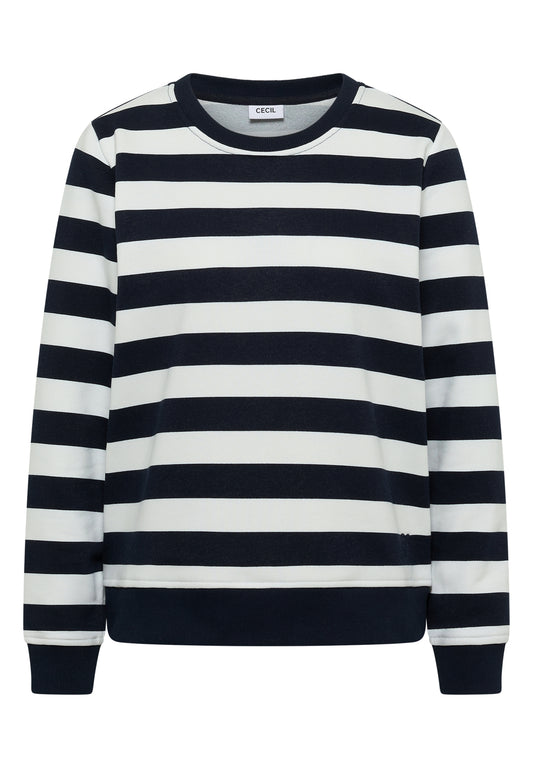 Gestreiftes Sweatshirt universal blue Bild 1