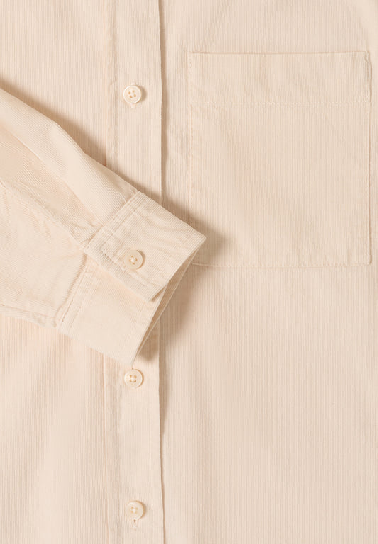Hemdbluse in Unifarbe pearl beige Bild 2