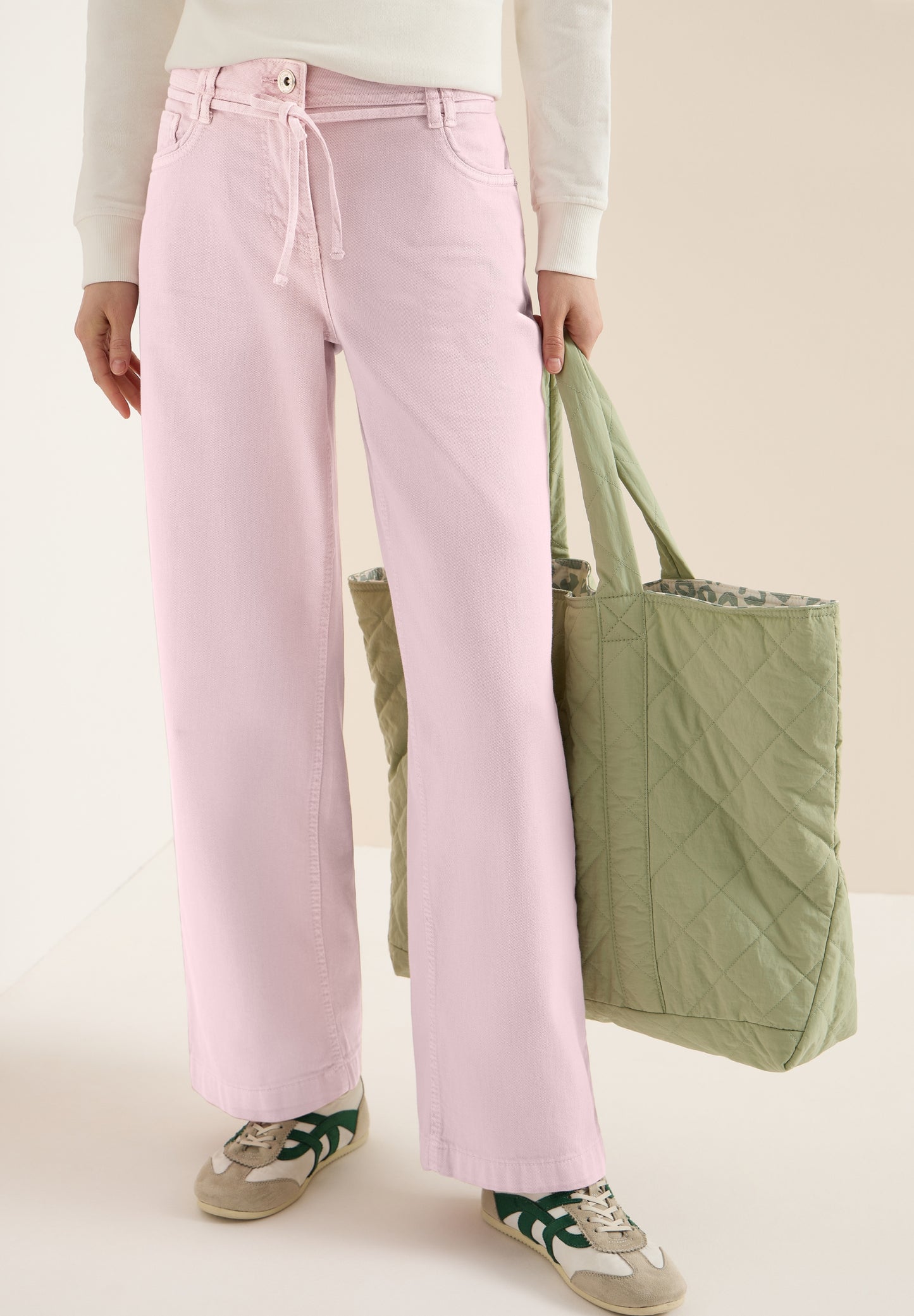 High Waist Wide Leg Jeans im Loose Fit light blush rose Bild 3