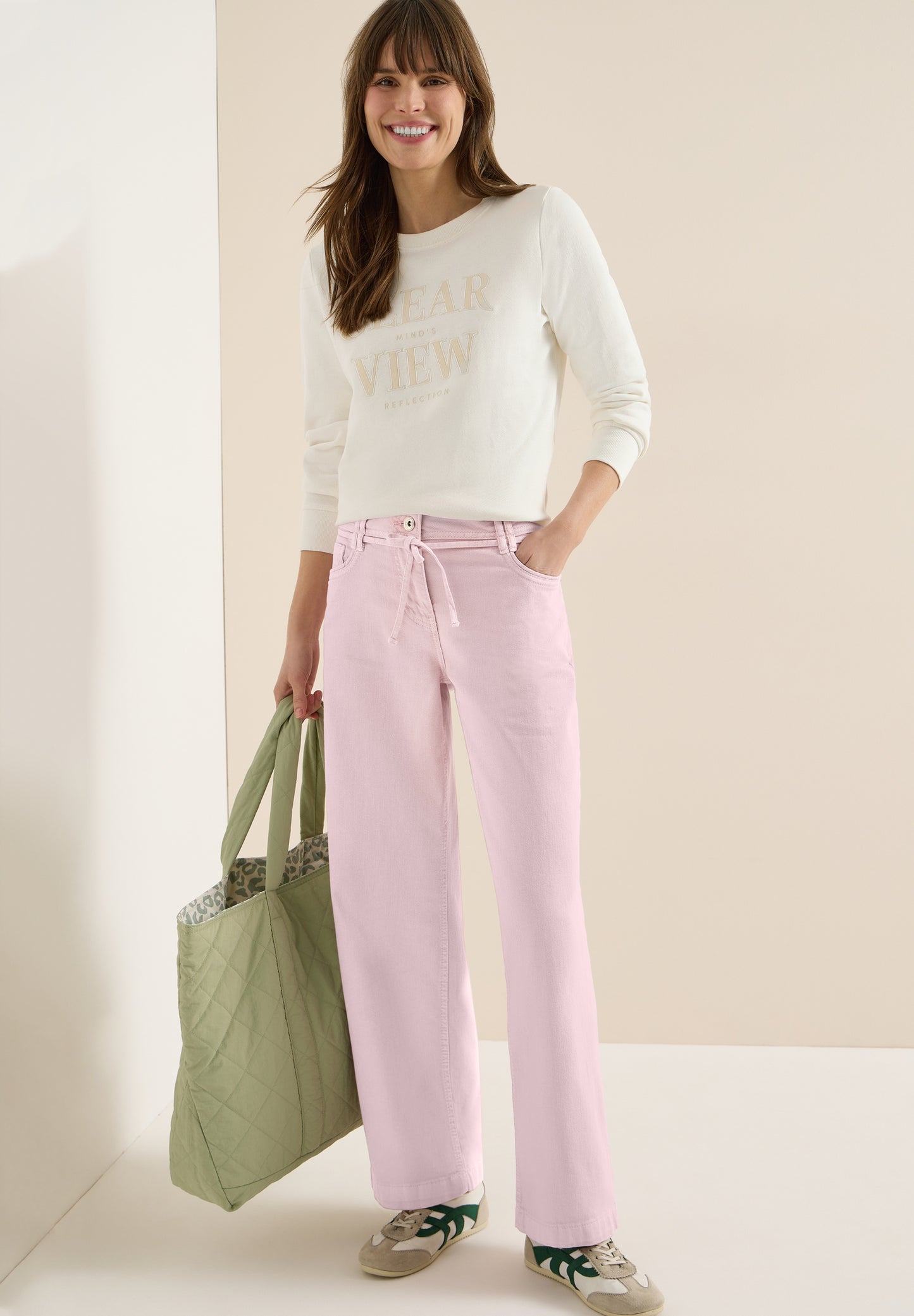High Waist Wide Leg Jeans im Loose Fit light blush rose Bild 5