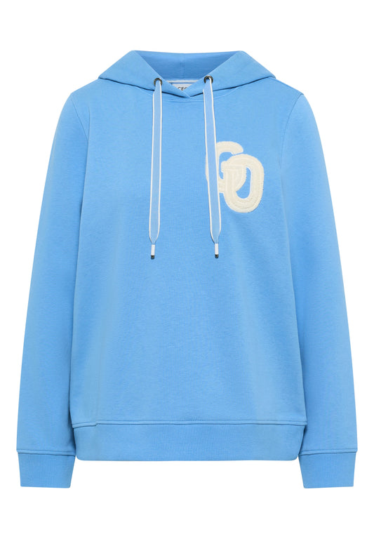 Hoody with Embroidery fountain blue Bild 1