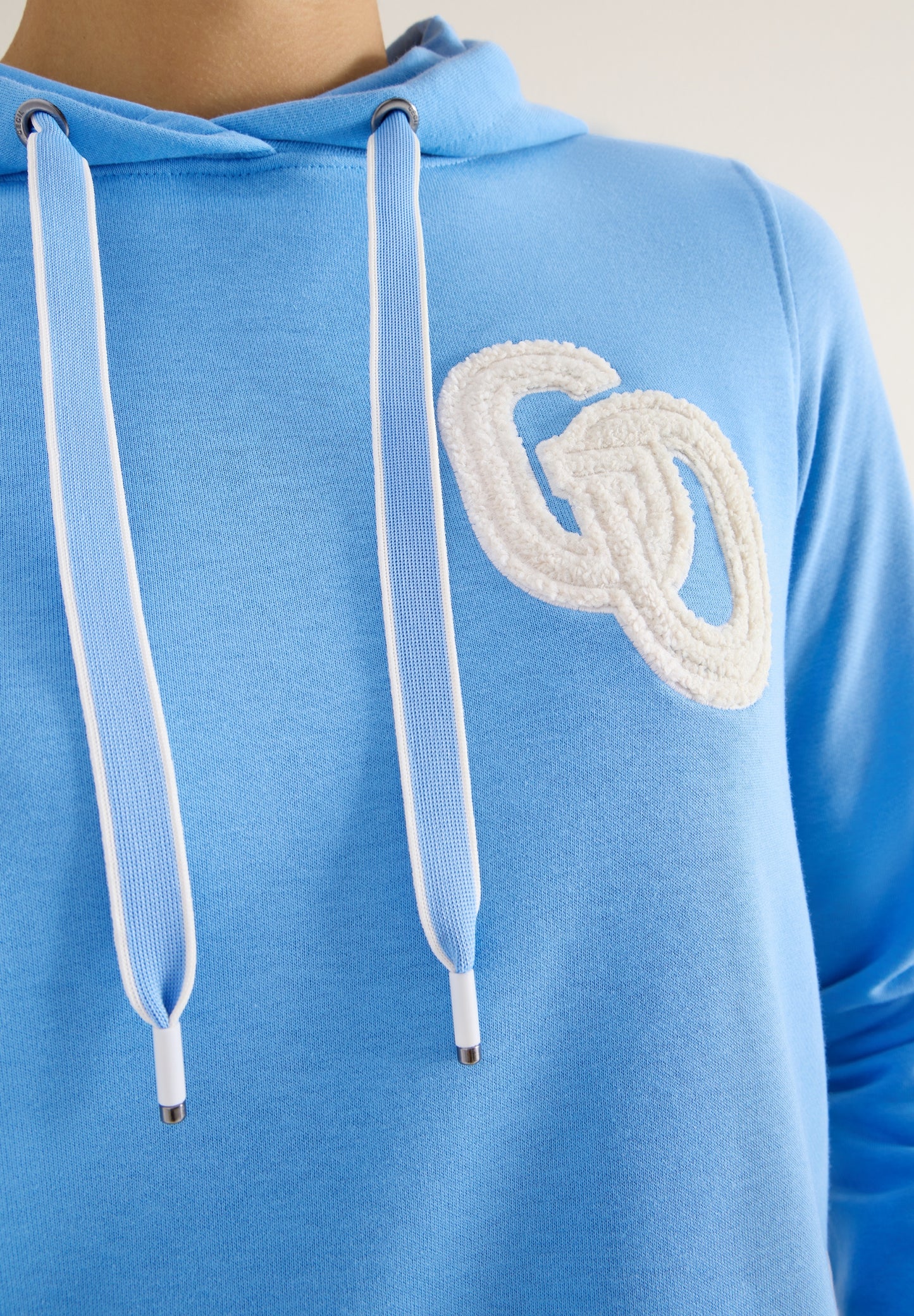 Hoody with Embroidery fountain blue Bild 7