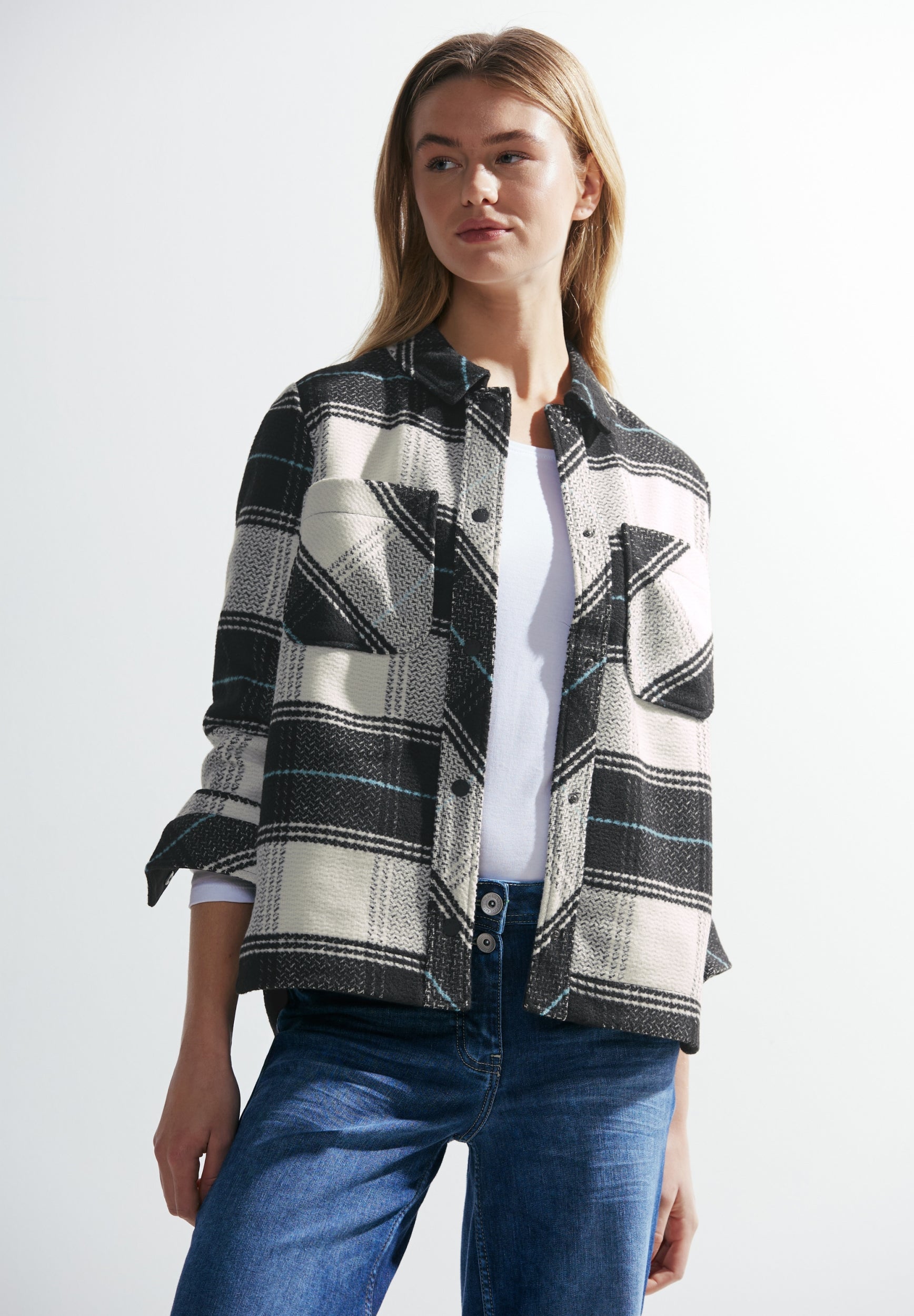 Karierte Übergangsjacke Black Bild 10