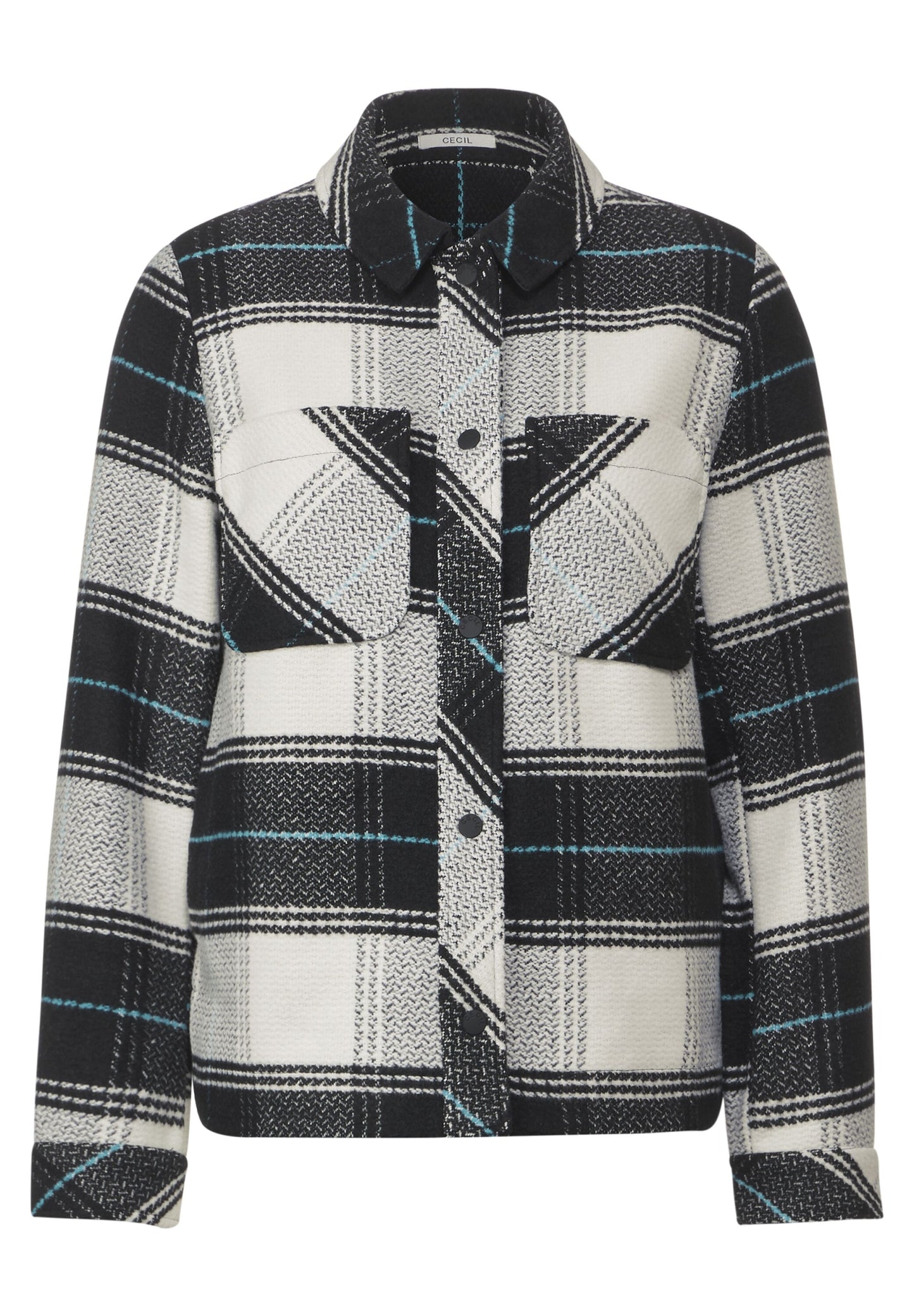 Karierte Übergangsjacke Black Bild 2