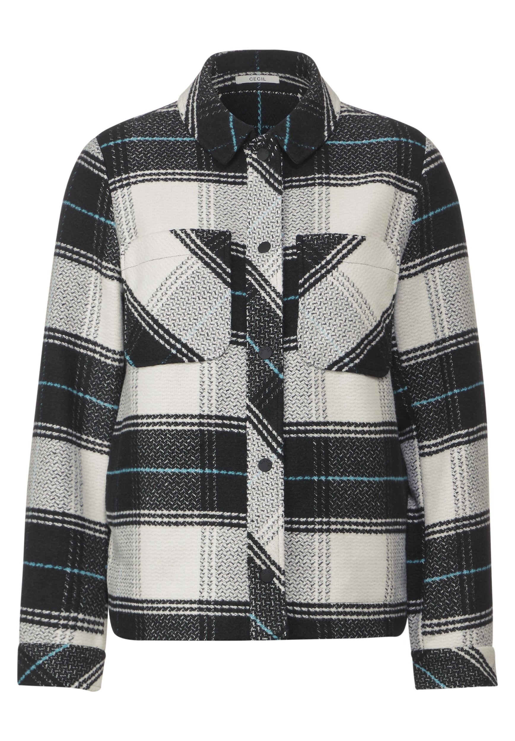 Karierte Übergangsjacke Black Bild 2
