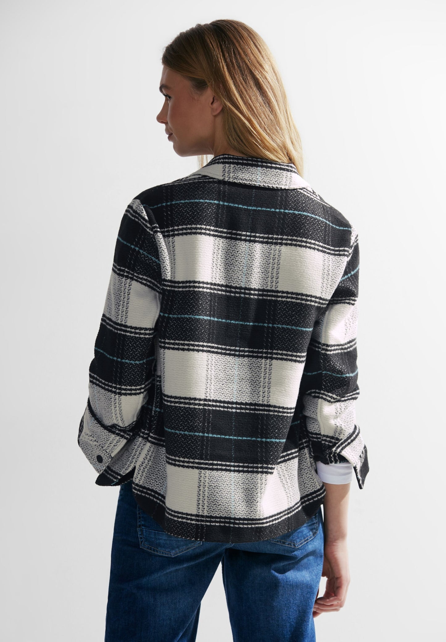 Karierte Übergangsjacke Black Bild 4