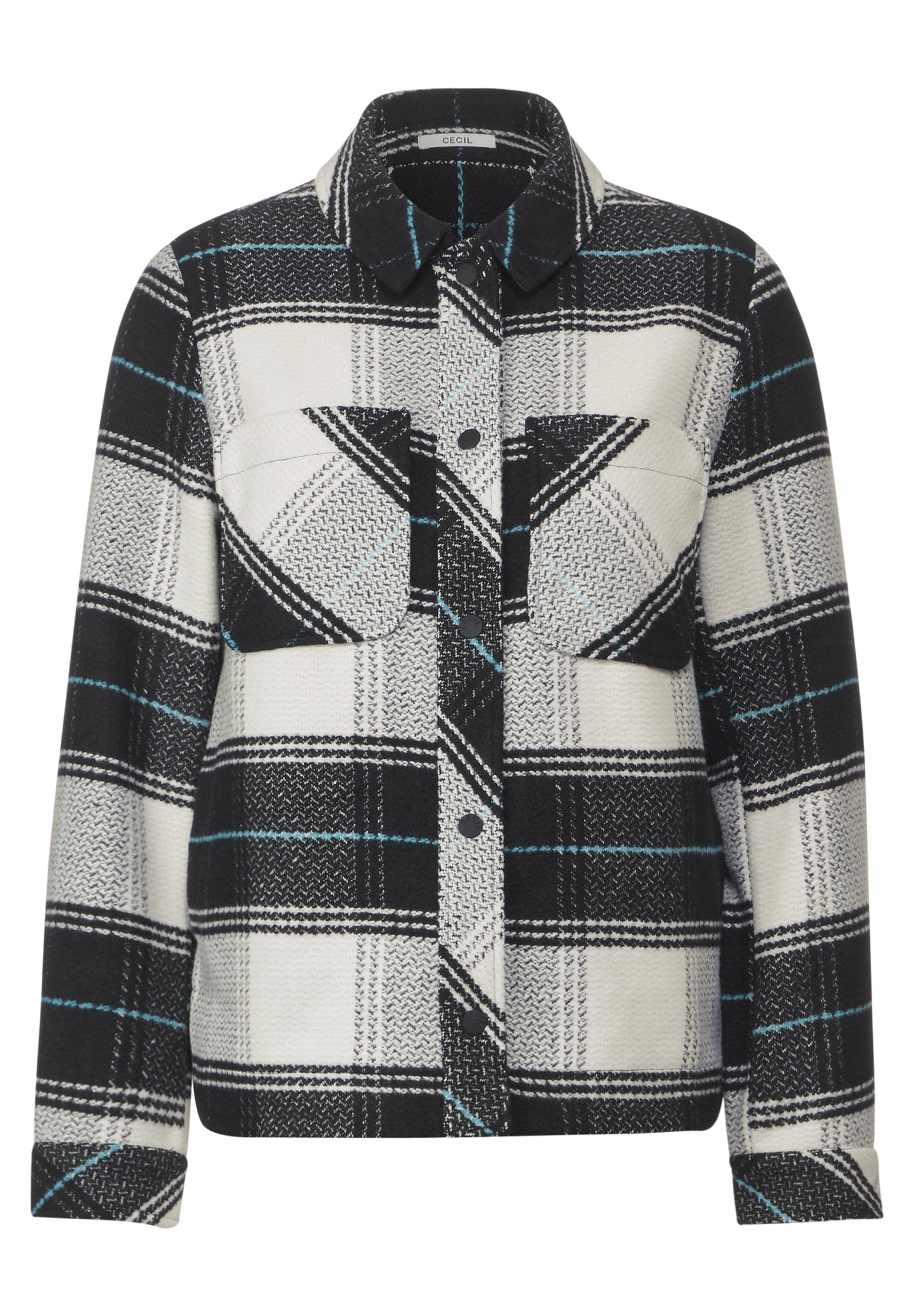 Karierte Übergangsjacke Black Bild 8