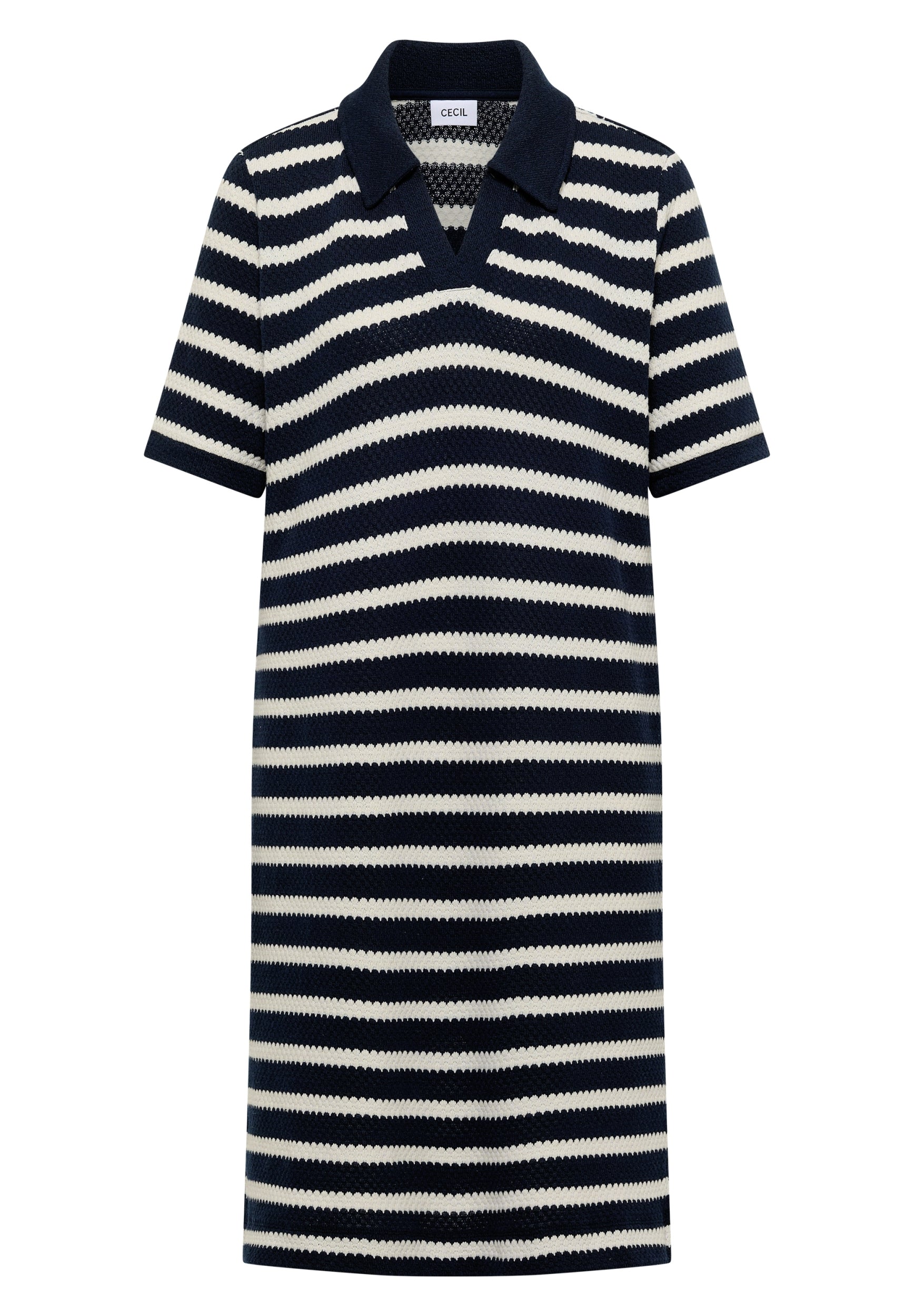 Knielanges Kleid in Ajourstrick universal blue Bild 1