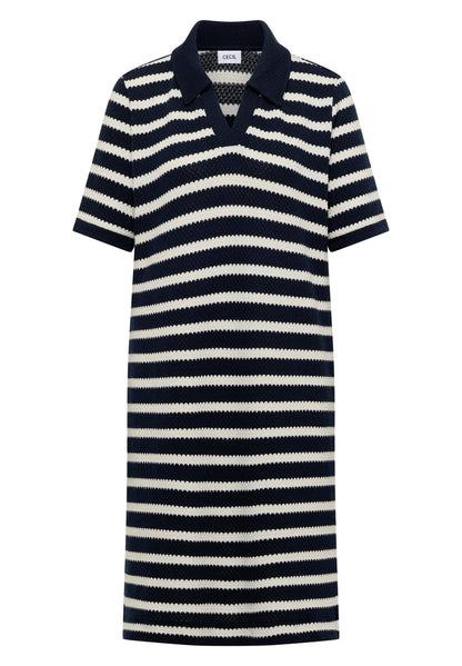 Knielanges Kleid in Ajourstrick universal blue Bild 1