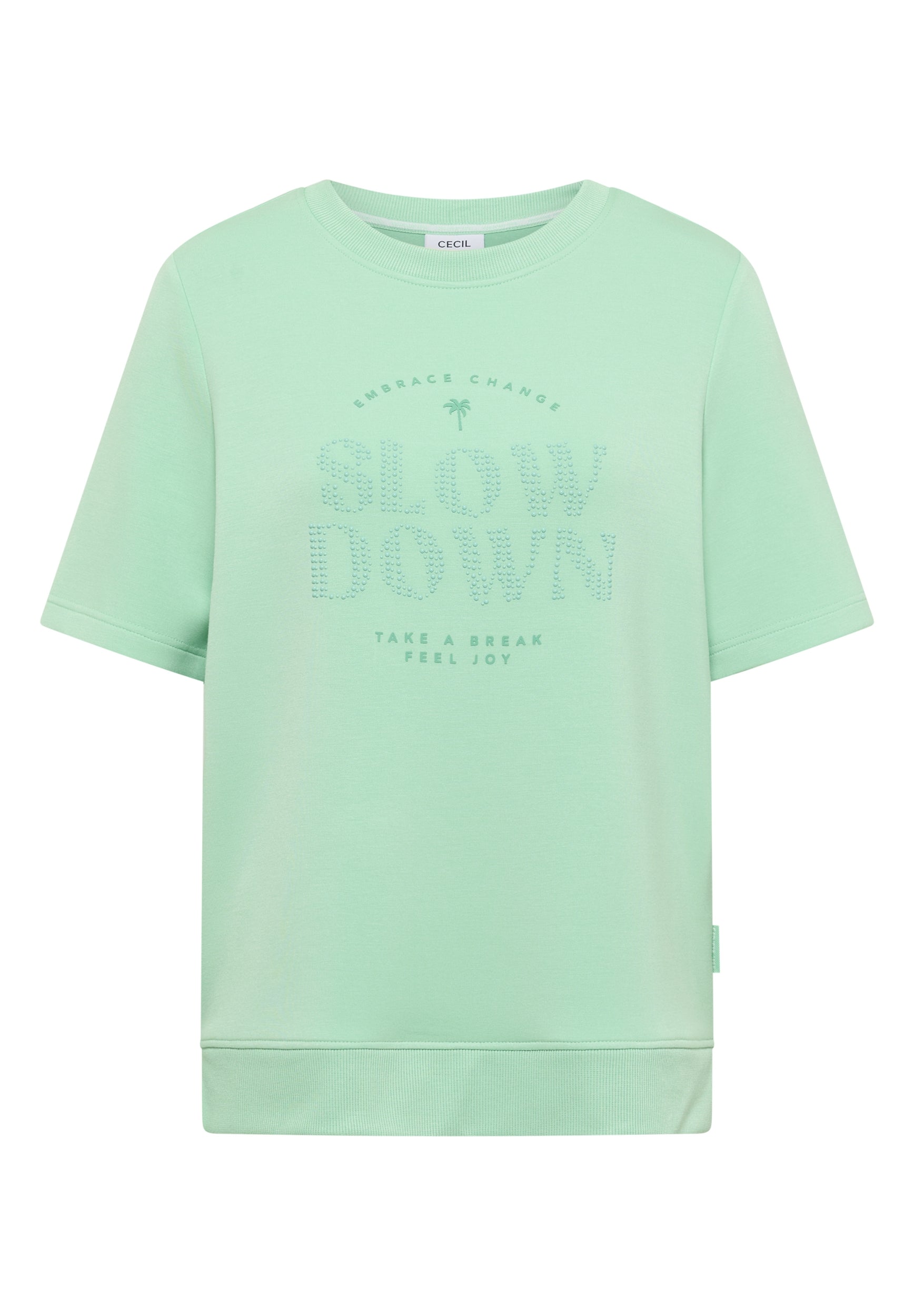Kurzarm Sweatshirt mit Wording juicy lime Bild 1