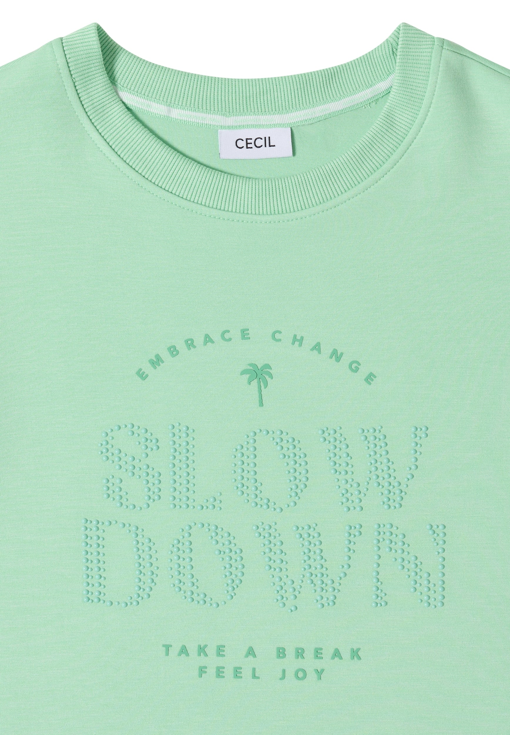 Kurzarm Sweatshirt mit Wording juicy lime Bild 2