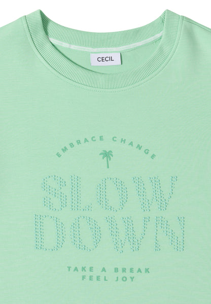 Kurzarm Sweatshirt mit Wording juicy lime Bild 2