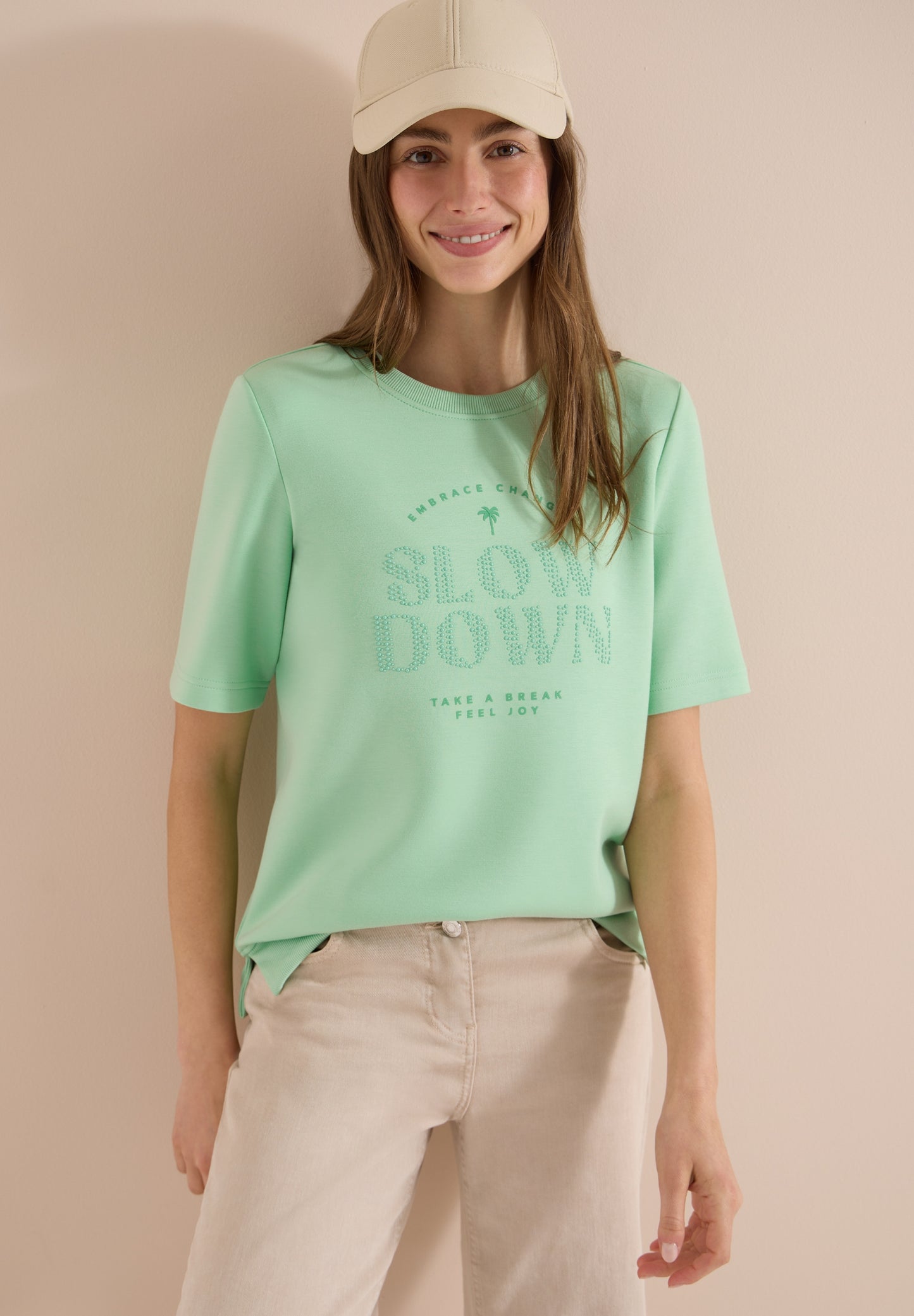 Kurzarm Sweatshirt mit Wording juicy lime Bild 3