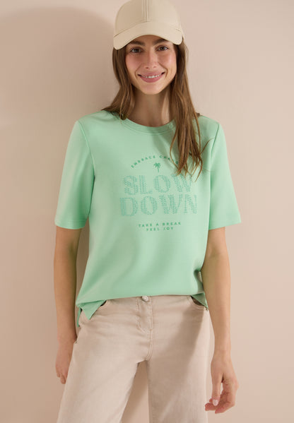 Kurzarm Sweatshirt mit Wording juicy lime Bild 3