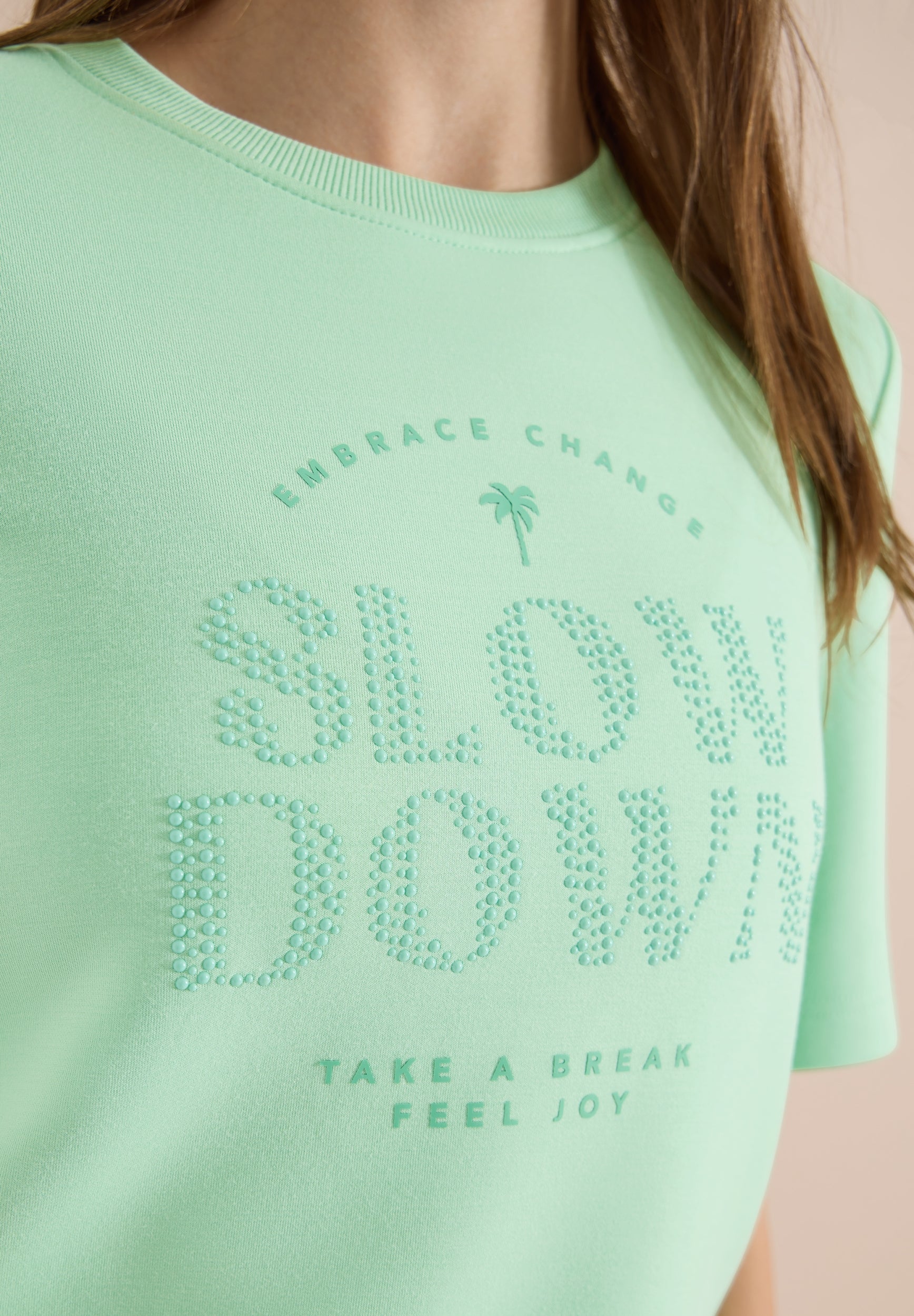 Kurzarm Sweatshirt mit Wording juicy lime Bild 7