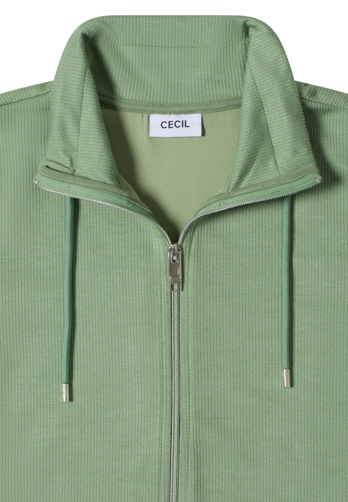 Kurzarmjacke mit Stehkragen und Struktur deep matcha green Bild 2