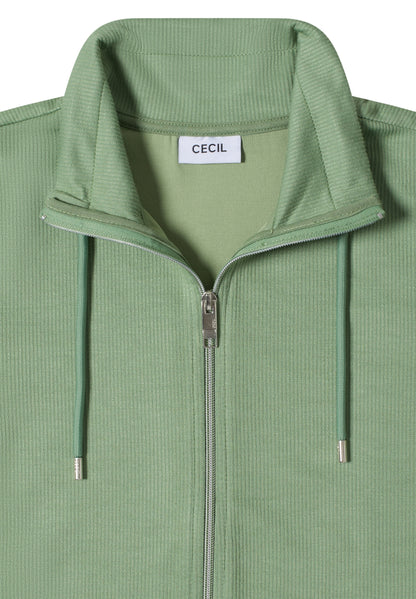 Kurzarmjacke mit Stehkragen und Struktur deep matcha green Bild 2
