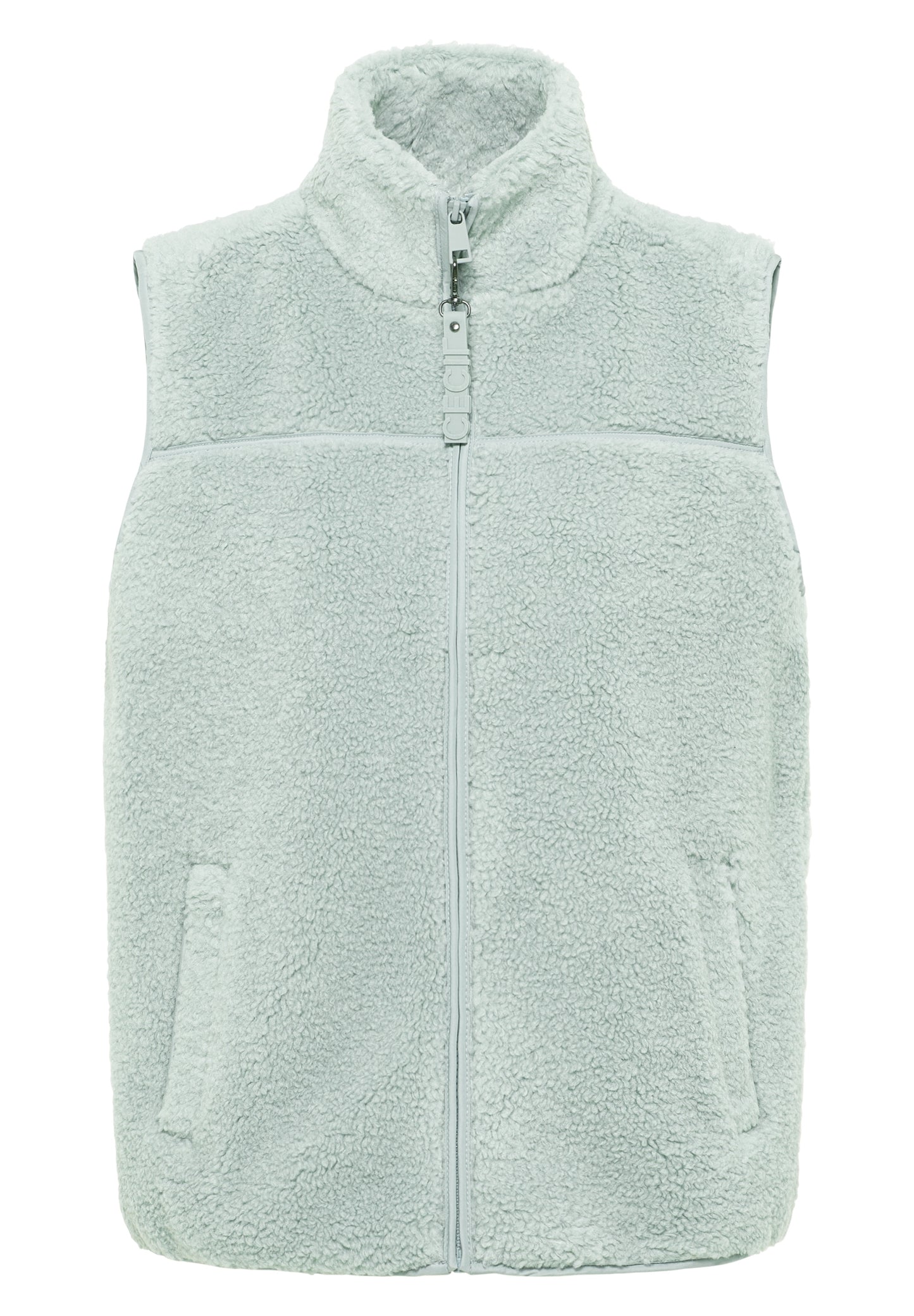 Kurze Teddy-Weste smoke salvia Bild 1