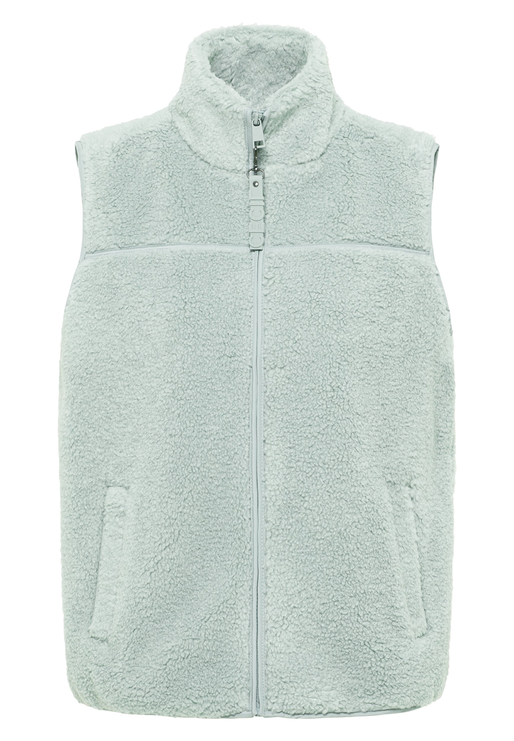 Kurze Teddy-Weste smoke salvia Bild 1
