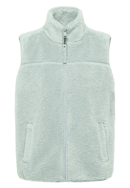 Kurze Teddy-Weste smoke salvia Bild 1