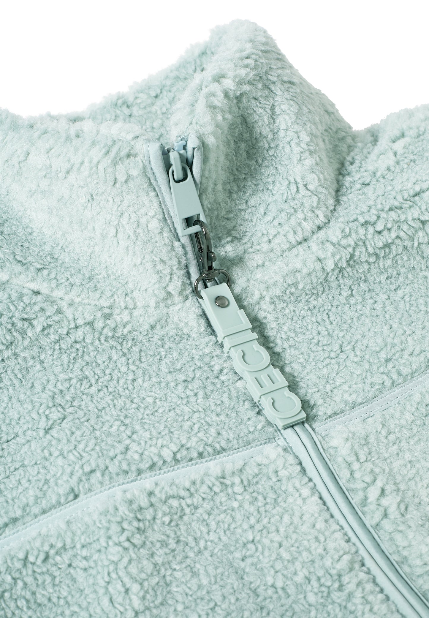 Kurze Teddy-Weste smoke salvia Bild 2