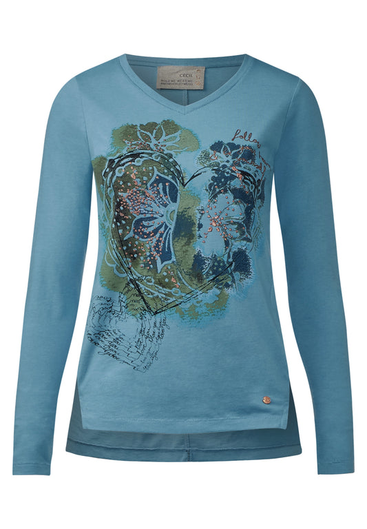 Longsleeve mit Herzprint 30746 Bild 1