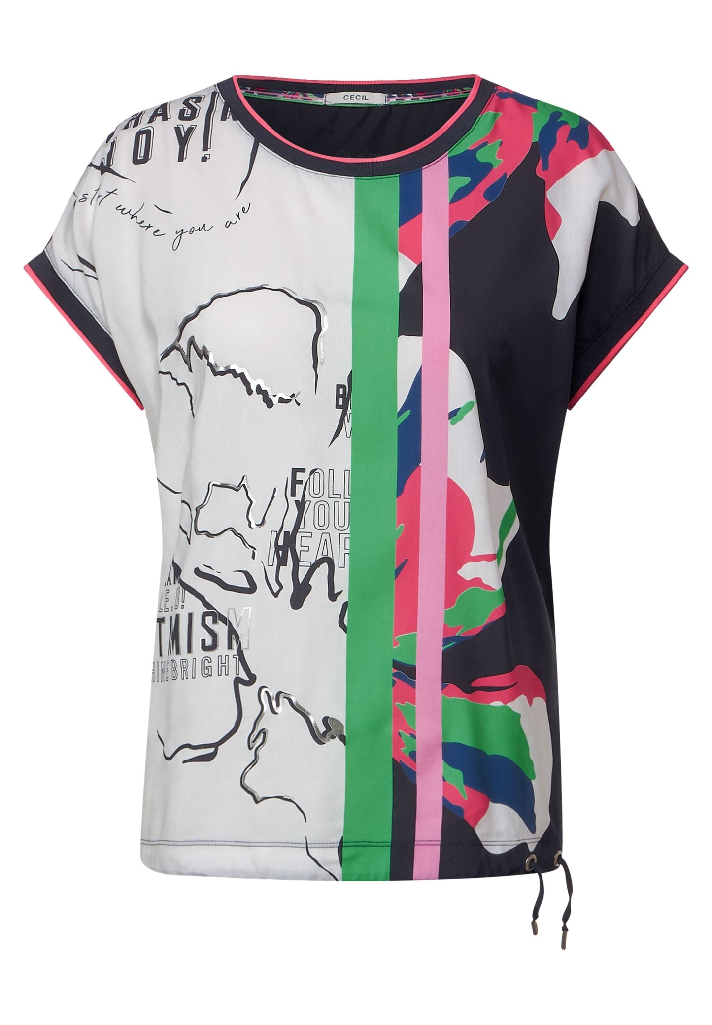 Matmix shirt with printed colo