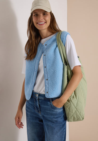 Teddy-Weste mit Softshelldetails easy blue Bild 3