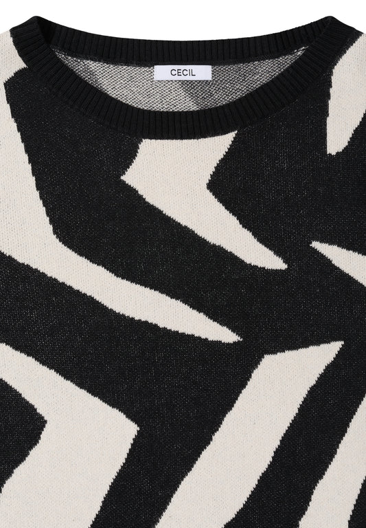 Pullover mit Grafikmuster Black Bild 2