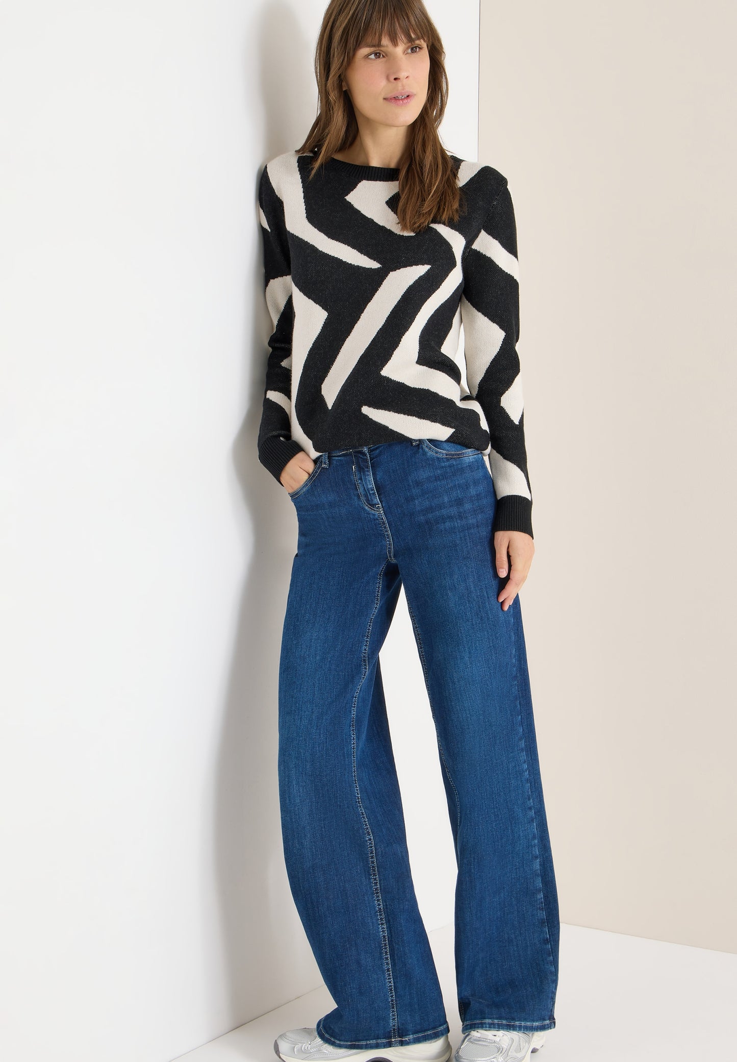 Pullover mit Grafikmuster Black Bild 3