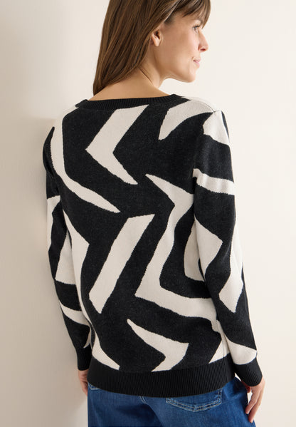 Pullover mit Grafikmuster Black Bild 4