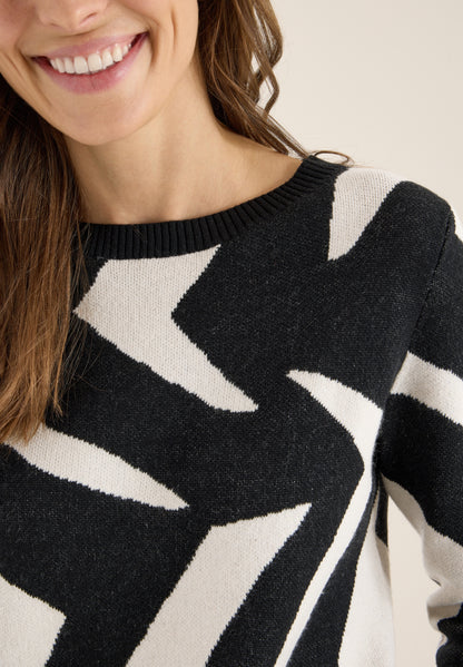 Pullover mit Grafikmuster Black Bild 6