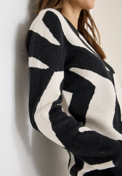 Pullover mit Grafikmuster Black Bild 7
