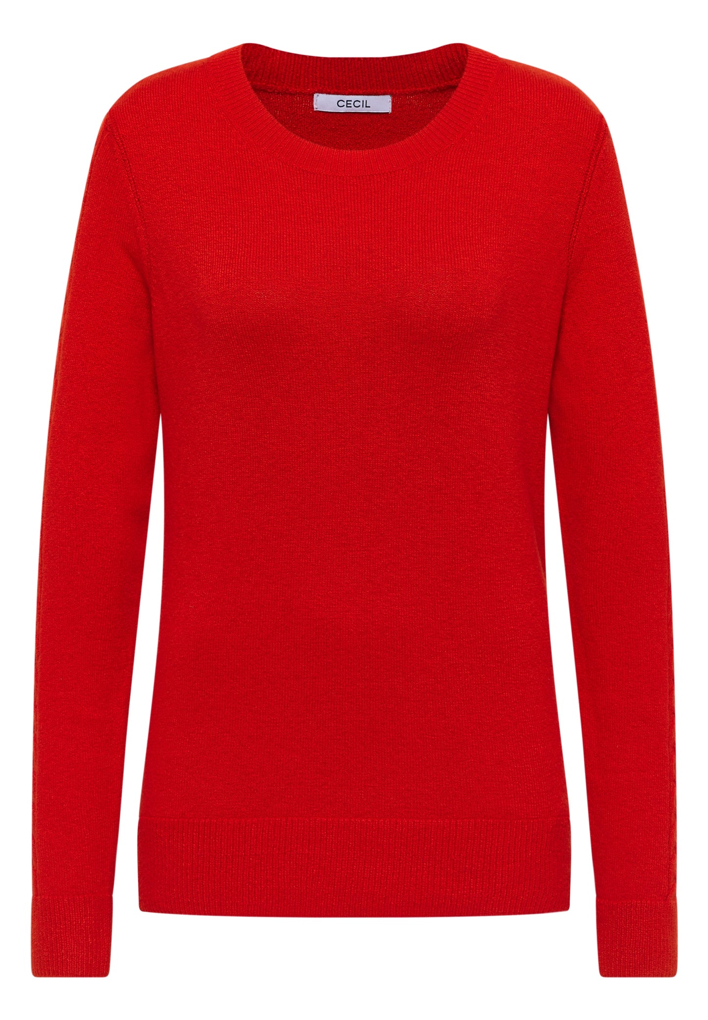 Pullover mit Strickdetail fiery red Bild 1